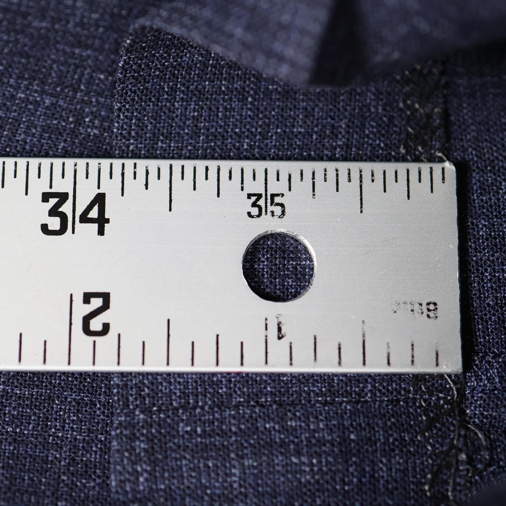 Zanella Curtis Pants Mens 32x30 Blue Dress Slim Straight Tweed Wool Blend Italy - Picture 13 of 14
